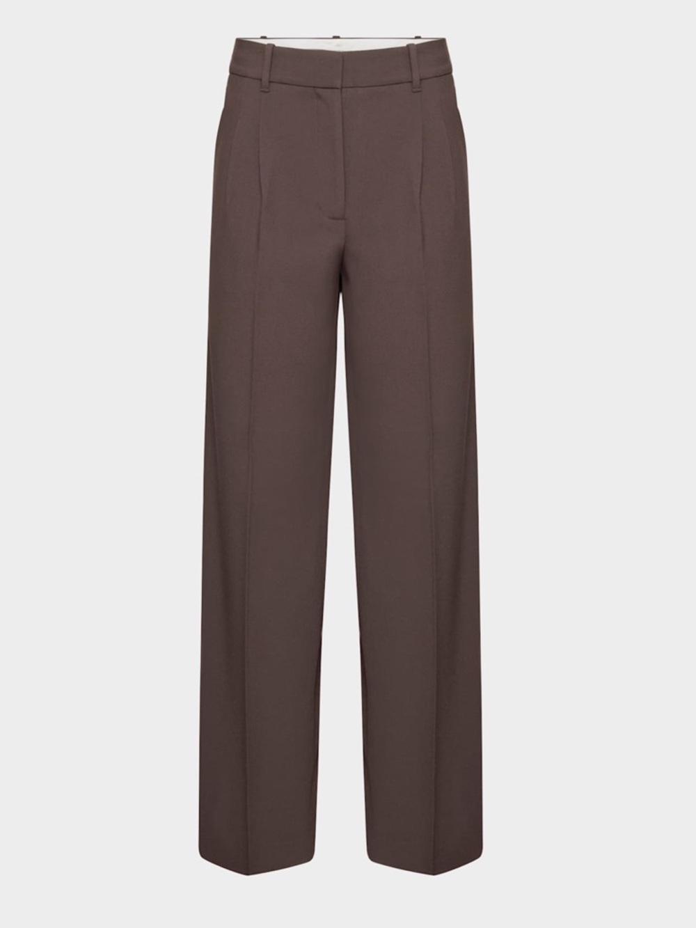 Aritzia Wide-Leg Trousers in Chocolate Brown